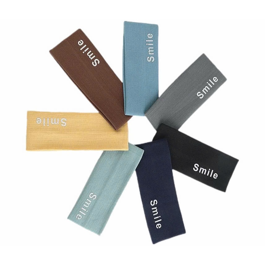 Băng Đô Thể Thao chữ SMILE 6 Màu, Mềm Mịn, Thấm Hút Mồ Hôi Rất Tốt.