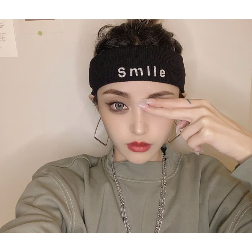 Băng Đô Thể Thao chữ SMILE 6 Màu, Mềm Mịn, Thấm Hút Mồ Hôi Rất Tốt.