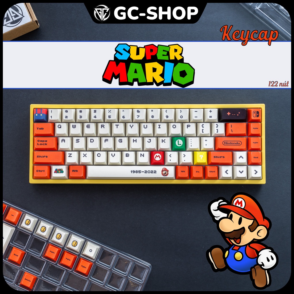 Keycap Mario 2025| Keycap Mario Đỏ Profile Cherry dành cho bàn phím cơ ...