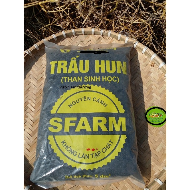 Trấu Hun, Than Sinh Học Đặng Gia Trang Sfarm, Bổ Sung Kali, Trộn Đất Ươm Trồng Cây