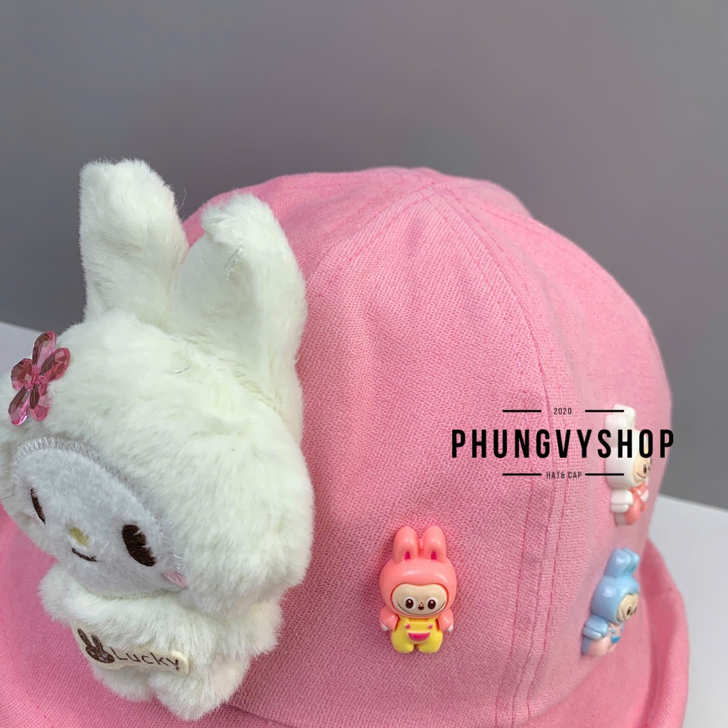 Bé Trên 4Tuổi, Mũ bucket tai bèo vành trẻ em gái phungvyshop- Nón trung / Bo Lật MeLoDy /