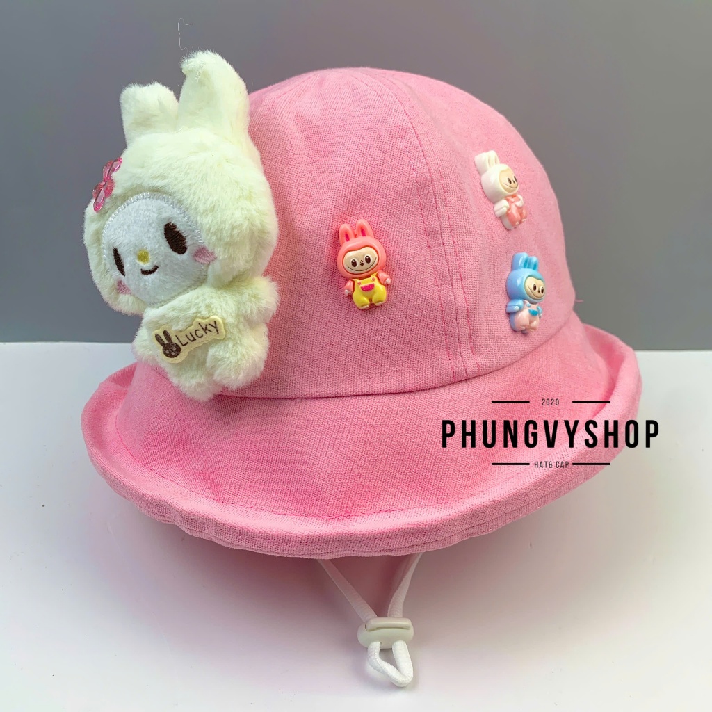 Bé Trên 4Tuổi, Mũ bucket tai bèo vành trẻ em gái phungvyshop- Nón trung / Bo Lật MeLoDy /