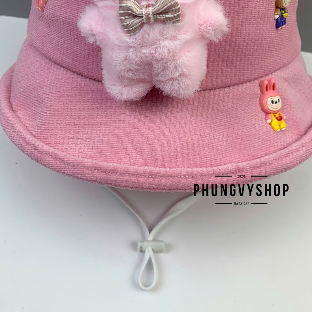 CÓ 2 SIZE, Mũ bucket tai bèo vành trẻ em gái phungvyshop- Nón trung / Bo Lật LaBu Bu Các loại /