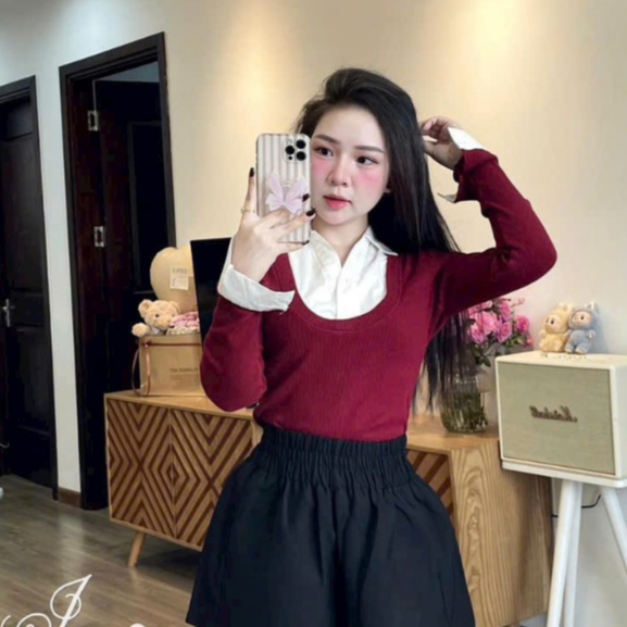 áo thun tăm nữ dáng ngắm ôm body , áo thun nữ kiểu có cổ thời trang kiểu hàn quốc Huyenstore.23 (A148)