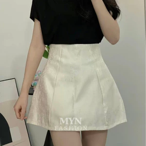 Chân Váy Tafta Xước Dáng Chữ A Cạp Cao, Chân Váy Con Ong Tôn Dáng Phong Cách Hàn Quốc Vải Tafta Xước Loại Đẹp