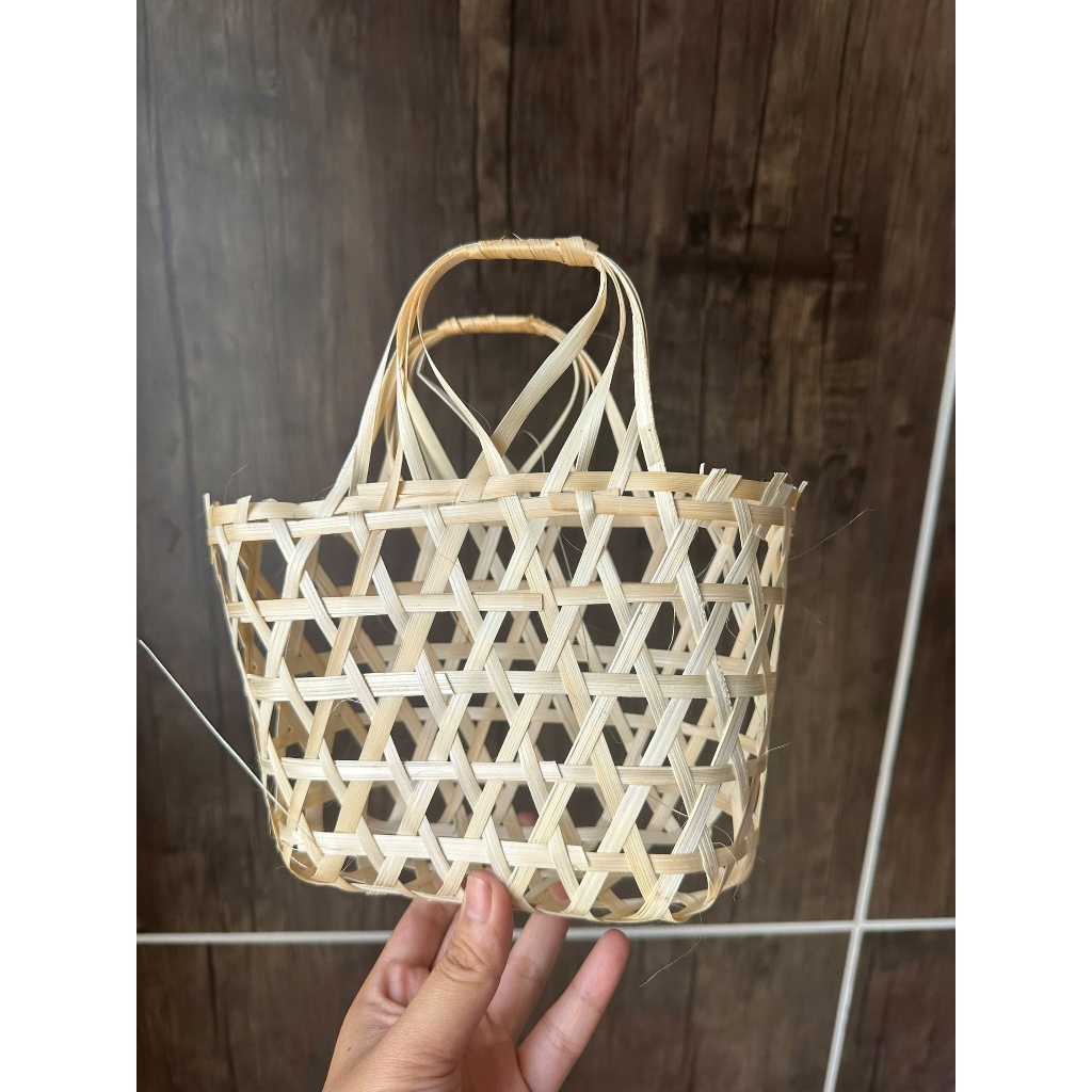 set 10 Giỏ làn tre mini đựng quà 20*8*15cm | Shopee Việt Nam