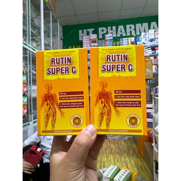 Viên uống rutin super C bền vững thành mạch, hỗ trợ suy giãn tĩnh mạch,hộp 30 viên