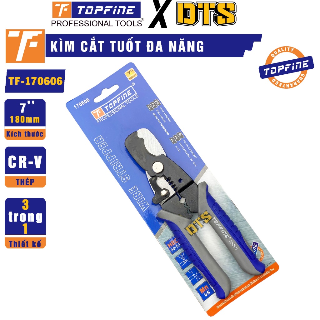Kìm cắt cáp, cắt dây điện đa năng TOP FINE 3 trong 1 | Kìm tuốt dây ...