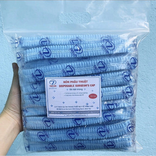 -( 50 cái / 1 túi ) MŨ TRÙM TÓC TIỆT TRÙNG DÙNG TRONG, SPA, PHUN XĂM THẨM MỸ, CHẾ BIẾN THỰC PHẨM...