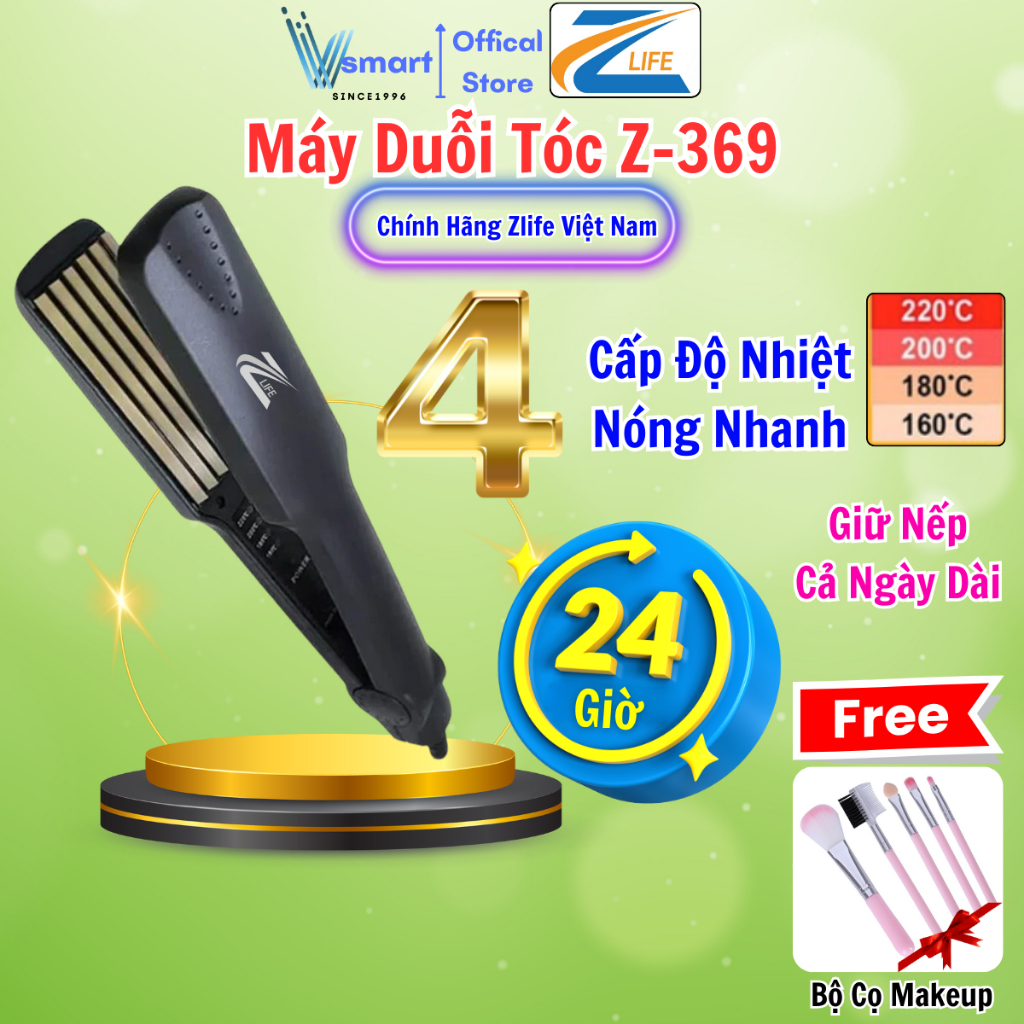 Máy Bấm Phồng Chân Tóc, Máy Kẹp Tóc Chính Hãng Zlife Z-339 Dập Phồng Tạo Kiểu Đa Năng