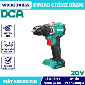 DCA Thân Máy khoan không chổi than dùng pin 20V Mô-men xoắn tối đa 60N.m / có chỉnh tốc ADJZ2060Z , ADJZ2060iZ