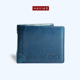 Ví Da Ngang HAVIAS Da Bò Nappa thiết kế nhiều ngăn ví da nam nữ LAZIP