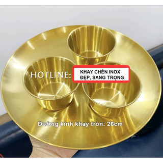 -Dụng Cụ Spa Inox Mạ Vàng, Khay Inox Mạ Vàng Sang Trọng, Khay hạt đậu, hũ inox