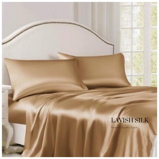 (Best Seller] Bộ Chăn Ga Gối Lụa Lavish Silk Cao Cấp Mát Lạnh Hàng Loại 1 nệm10cm-Chart chọn màu