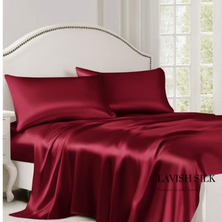 (Best Seller] Bộ Chăn Ga Gối Lụa Lavish Silk Cao Cấp Mát Lạnh Hàng Loại 1 nệm10cm-Chart chọn màu