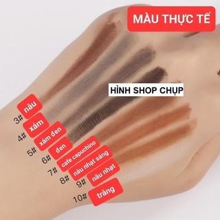 -Chì đá vẽ sợi lông mày Haozhuang - màu Nâu,  đen, xám đen, trắng, capuchino, nâu nhạt