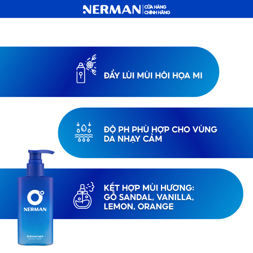 Ảnh Dung dịch vệ sinh nam giới 0 độ Nerman hương nước hoa cao cấp 100ml 3