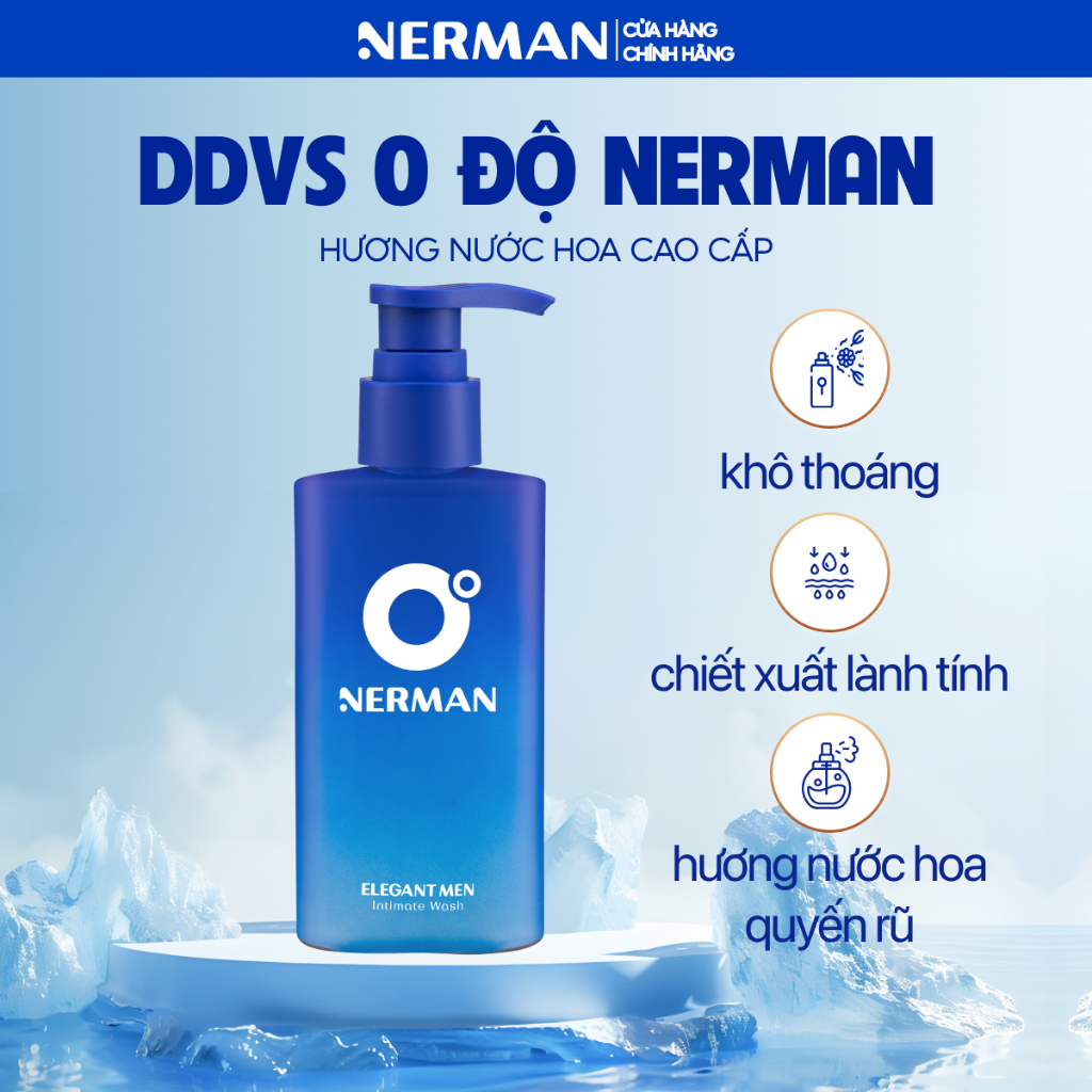 Ảnh Dung dịch vệ sinh nam giới 0 độ Nerman hương nước hoa cao cấp 100ml 2