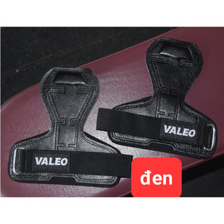 -1 Đôi găng tay DA BÒ của VALEO dùng tập Gym - Dây Kéo Lưng - Lifting Grips ( Lót Tay & Kéo Lưng )