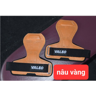 -1 Đôi găng tay DA BÒ của VALEO dùng tập Gym - Dây Kéo Lưng - Lifting Grips ( Lót Tay & Kéo Lưng )