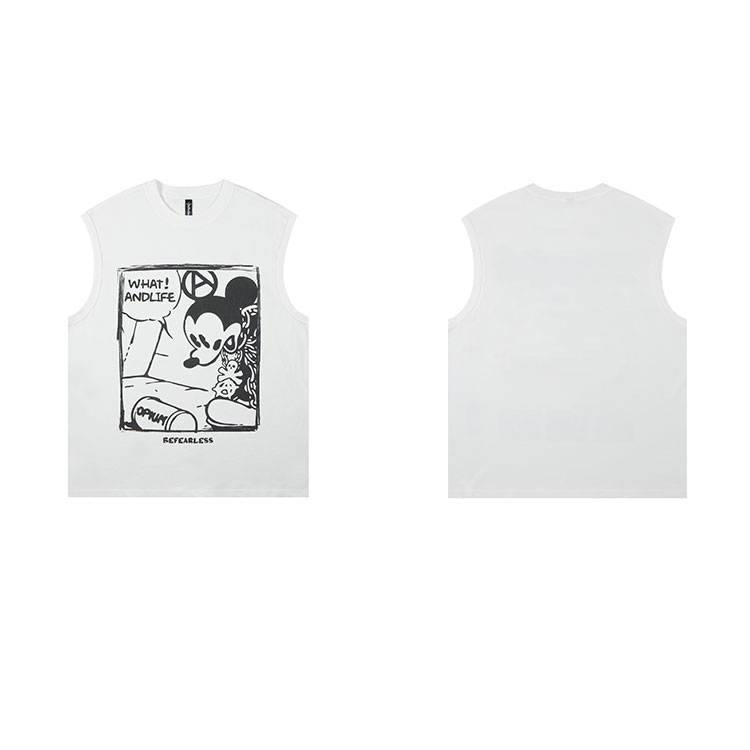 Áo Ba Lỗ REDLABEL "MICKEY", Áo Tanktop Cotton Dày Dặn in họa tiết Phong Cách Unisex TT20