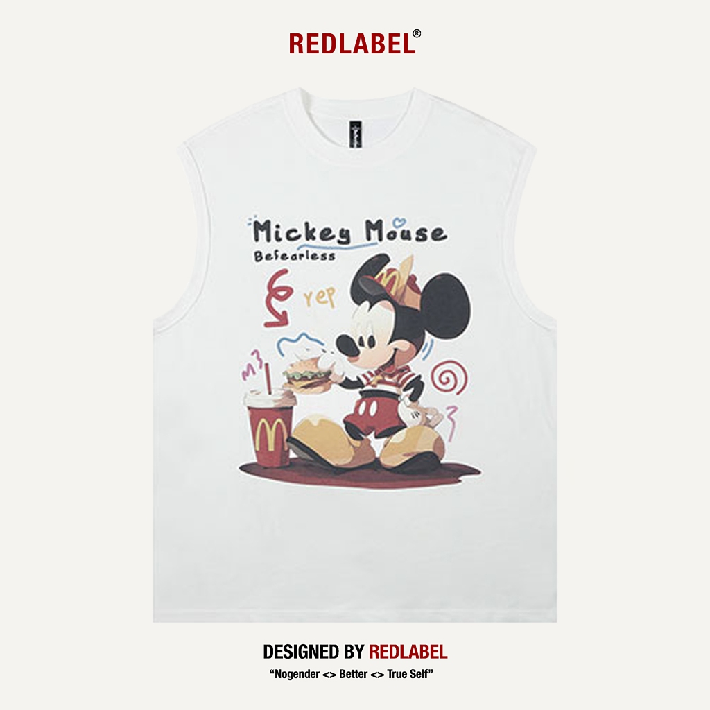 Áo Tanktop Nam Nữ RedLabel In Họa Tiết MICKEY-MOUSE, Áo Ba Lỗ Sát Nách Nam Nữ Cotton Cá Tính TT21