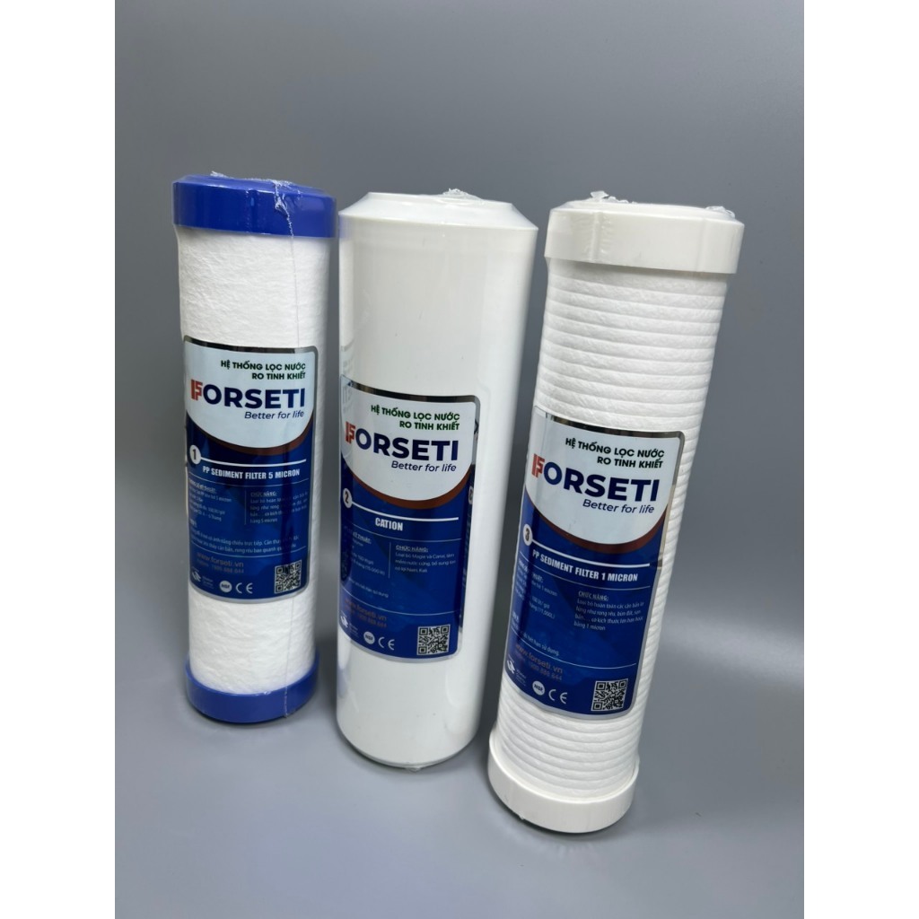 Lõi Lọc Nước Số 1 Forseti Loại Bỏ Cặn Bẩn Vi Khuẩn Dưới 5Microm Thay Thế Cho Máy Lọc Nước Sử Dụng Cốc Lọc 10 inch