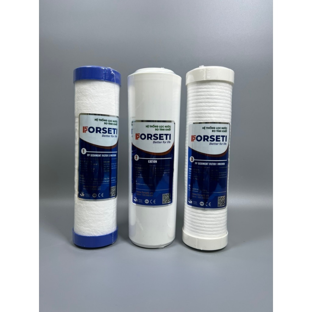 Lõi Lọc Nước Số 1 Forseti Loại Bỏ Cặn Bẩn Vi Khuẩn Dưới 5Microm Thay Thế Cho Máy Lọc Nước Sử Dụng Cốc Lọc 10 inch