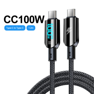 Dây cáp sạc nhanh Chenwei 100w, 60w, 27w có màn hình kỹ thuật số