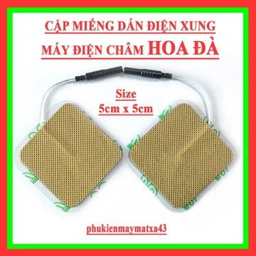 Cặp miếng dán điện xung dùng cho máy điện xung máy điện châm Hoa Đà, Loại dày tốt