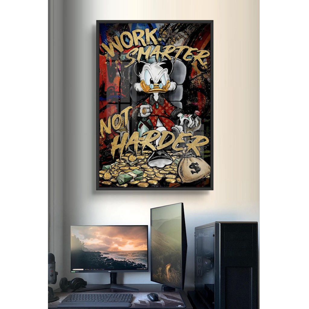 Tranh Gỗ Có Khung Graffiti Tráng Gương Phong Cách Hiện Đại Sang Trọng Decor Phòng Không Gian Làm Việc Decor Tường