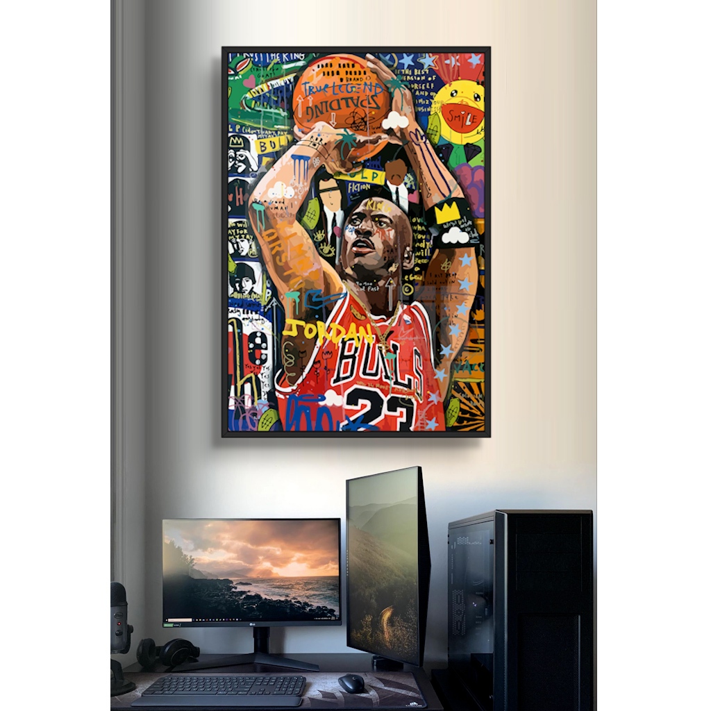 Tranh Gỗ Có Khung Graffiti Tráng Gương Phong Cách Hiện Đại Sang Trọng Decor Phòng Không Gian Làm Việc Decor Tường