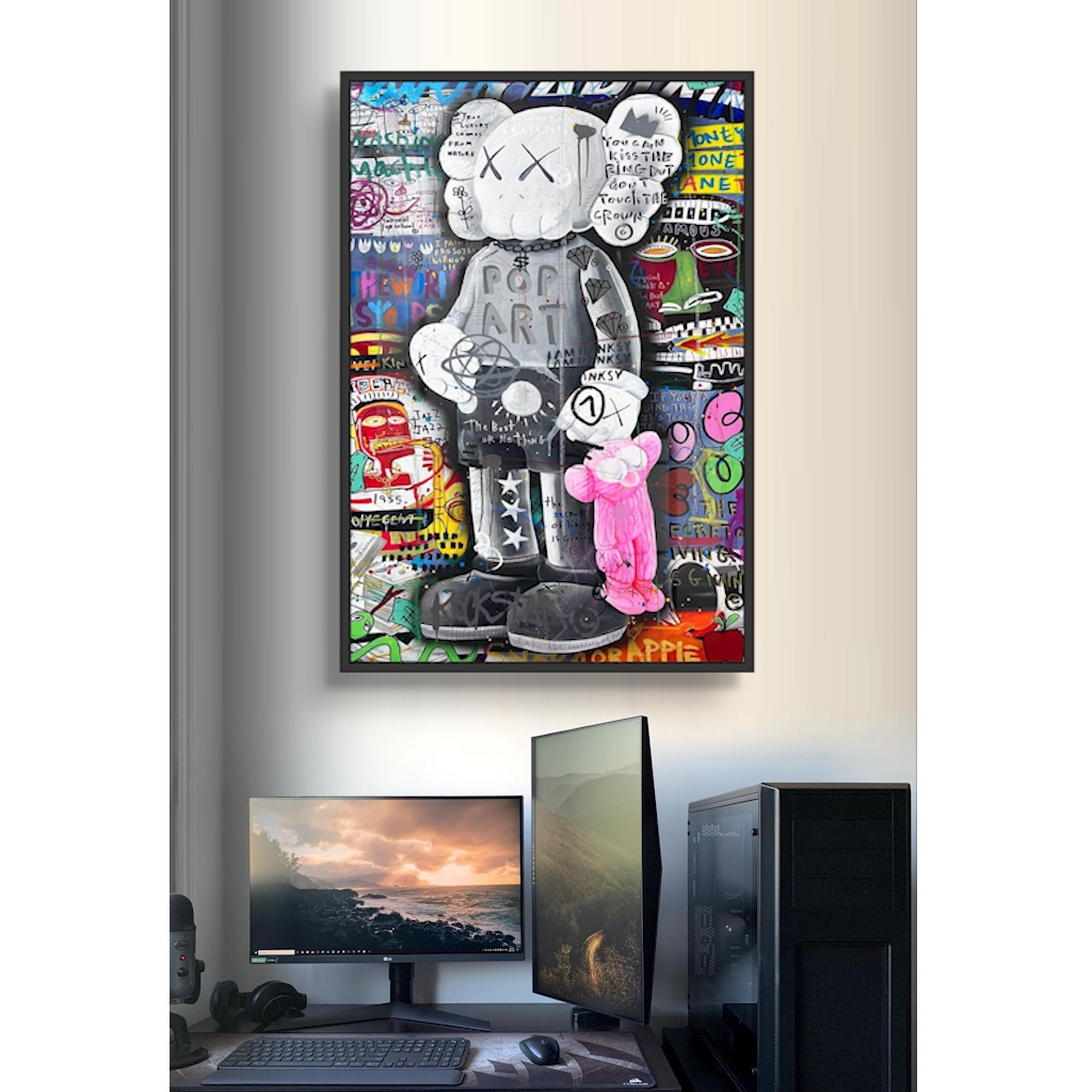 Tranh Gỗ Có Khung Graffiti Tráng Gương Phong Cách Hiện Đại Sang Trọng Decor Phòng Không Gian Làm Việc Decor Tường