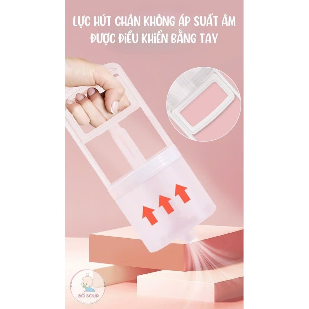 Dụng cụ hút mũi kéo tay thế hệ mới - máy hút mũi chất liệu nhựa nguyên sinh, lực hút mạnh, an toàn cho bé vệ sinh mũi
