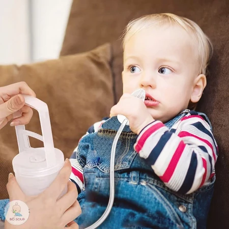 Dụng Cụ Hút Mũi Kéo Tay Thế Hệ Mới - Nhựa Nguyên Sinh, Lực Hút Mạnh, Thân Thiện Cho Bé