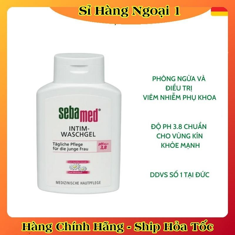 [Date mới] Dung dịch vệ sinh phụ nữ chuẩn cân bằng pH vùng kín Sebamed pH3.8 (200ml) của Đức