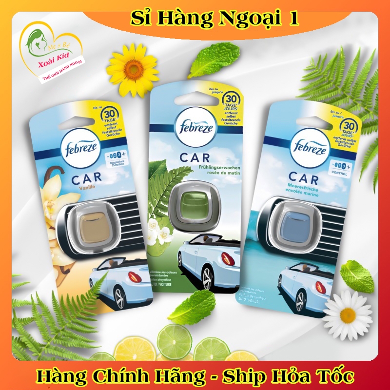 [auth] Nước hoa thơm Ô tô Febreze Đức - Cài khe gió làm thơm [Hot]