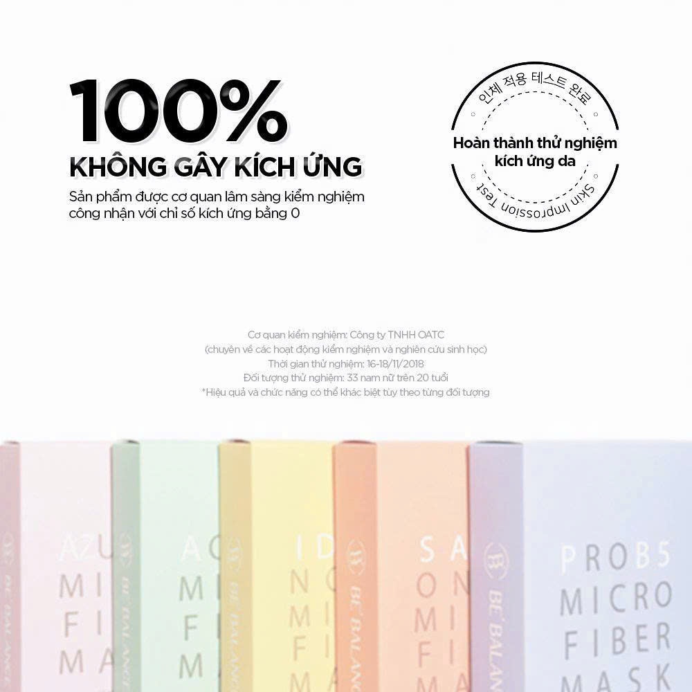 Ảnh Combo Mix 10 Miếng Mặt Nạ Vải Vi Sợi Be'Balance MICRO FIBER MASK 3in1 giúp Làm Đẹp Da 3