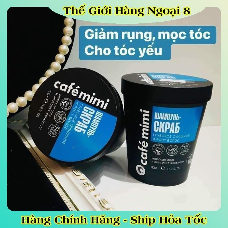[DATE MỚI] Tẩy Da Chết Da Đầu Cafe MiMi 330G làm sạch da đầu, giảm dầu bết, dưỡng tóc của Nga -HÀNG CHÍNH HÃNG