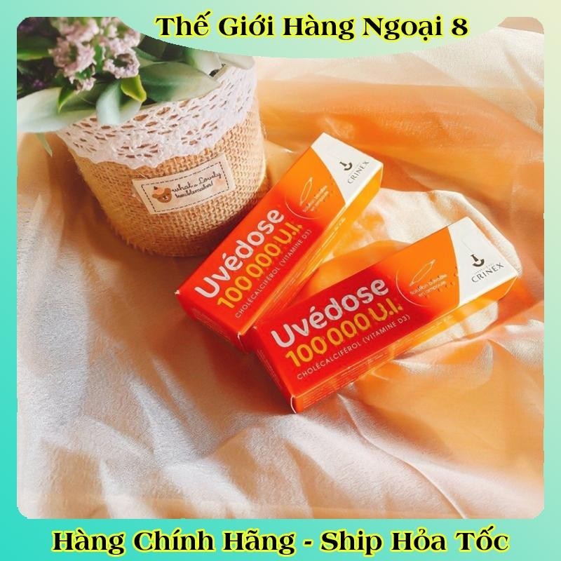 [DATE MỚI ] Vitamin D3 liều cao Pháp Uvedose 100000 UI ống 2ml cho bé từ 18 tháng tuổi