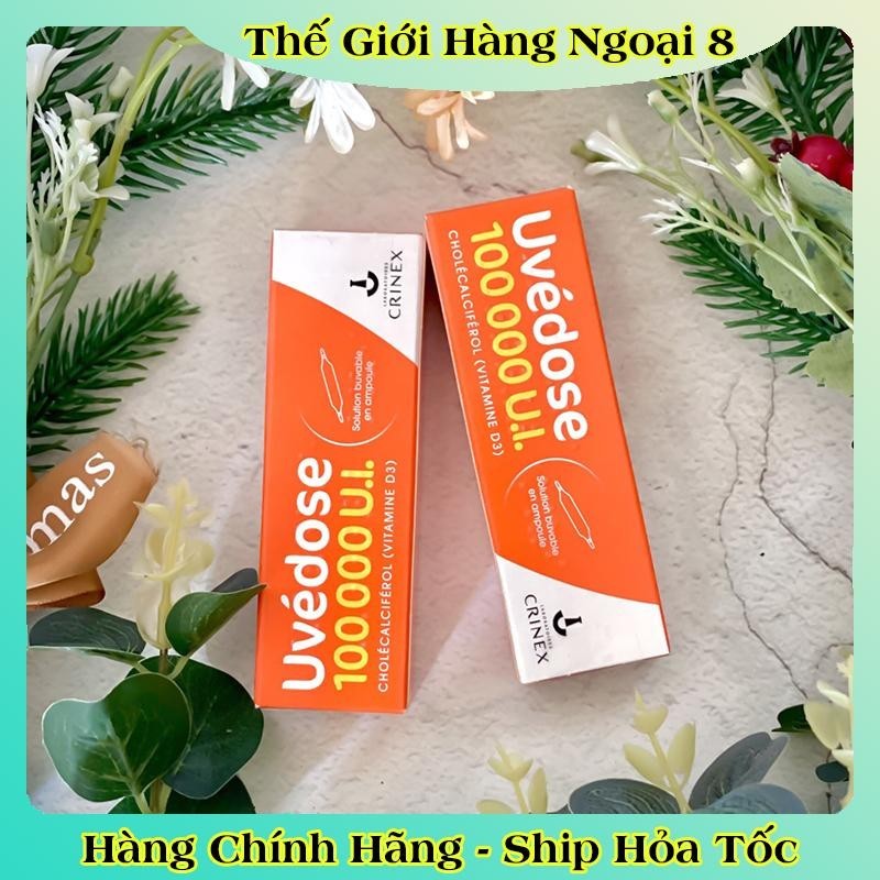 [DATE MỚI ] Vitamin D3 liều cao Pháp Uvedose 100000 UI ống 2ml cho bé từ 18 tháng tuổi