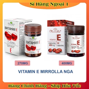 Vitamin E Đỏ Nga Mirrolla 270mg & 400mg Đẹp Da - HÀNG CHÍNH HÃNG NGA