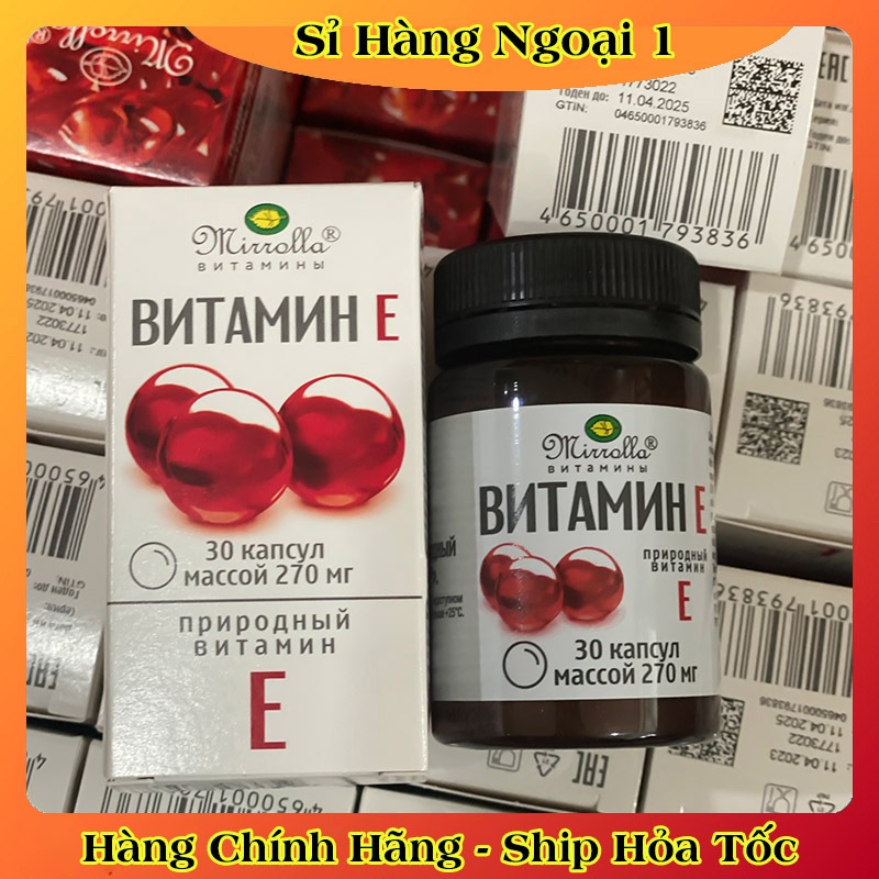 [DATE MỚI] Vitamin E Đỏ Nga Mirrolla 270mg & 400mg Đẹp Da - HÀNG CHÍNH HÃNG NGA