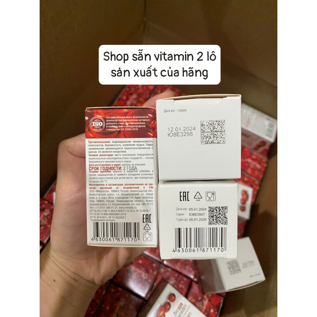 [DATE MỚI] Vitamin E Đỏ Nga Mirrolla 270mg & 400mg Đẹp Da - HÀNG CHÍNH HÃNG NGA