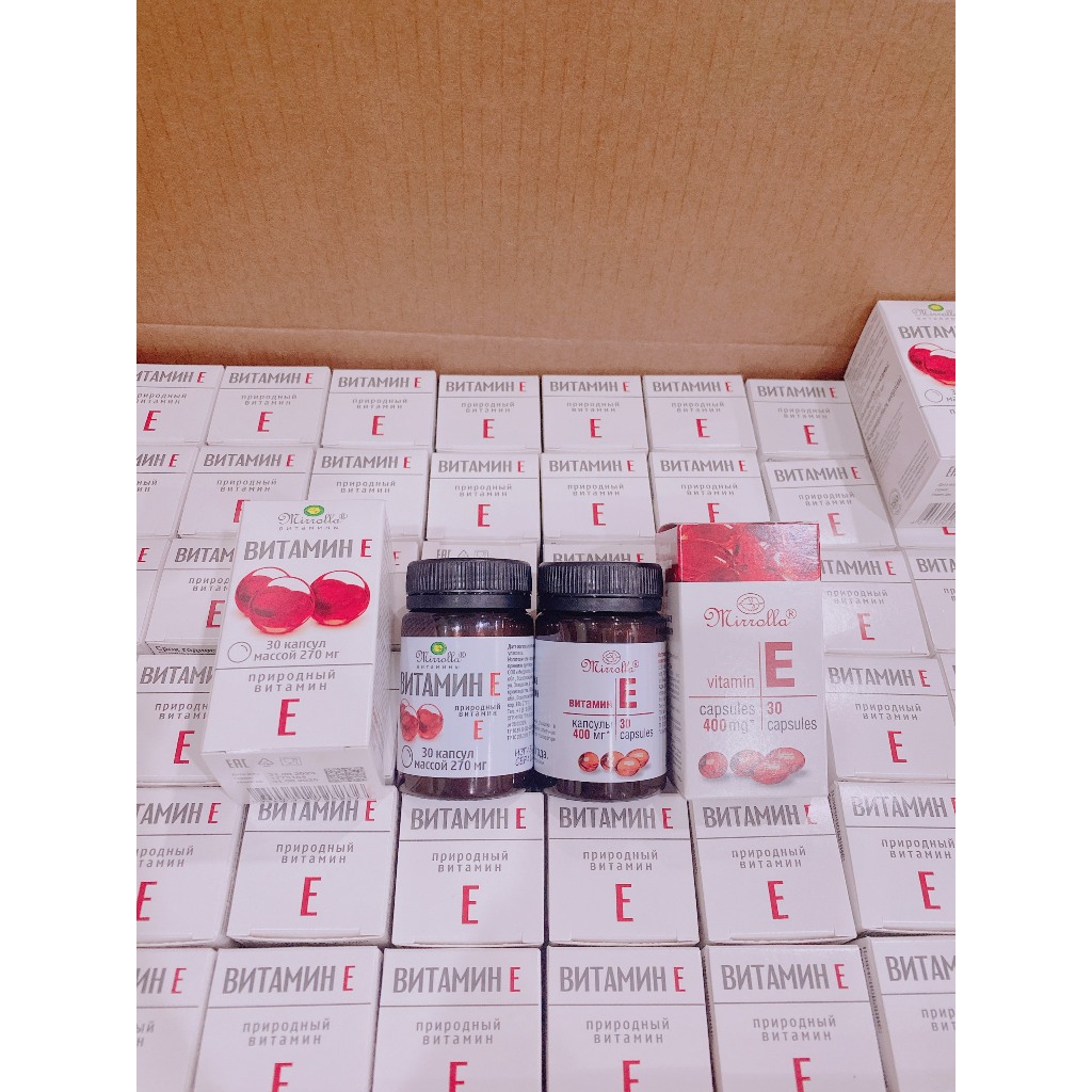 [DATE MỚI] Vitamin E Đỏ Nga Mirrolla 270mg & 400mg Đẹp Da - HÀNG CHÍNH HÃNG NGA