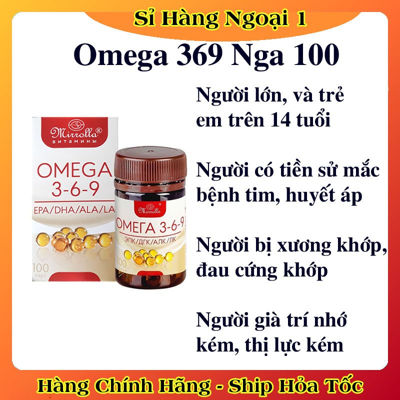 [Chính hãng] Viên OMEGA 369 Mirrolla Nga Lọ 100 Viên - Omega 369 Nga