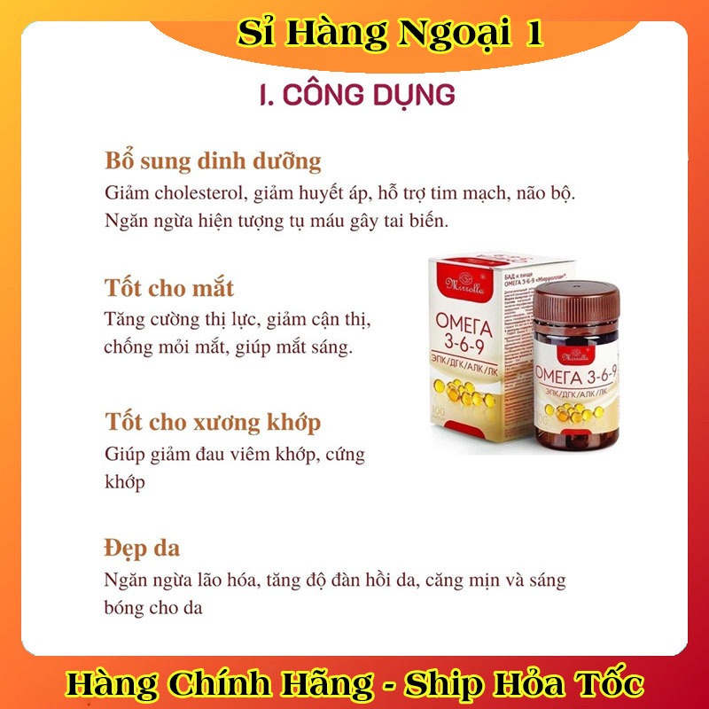 [Chính hãng] Viên OMEGA 369 Mirrolla Nga Lọ 100 Viên - Omega 369 Nga
