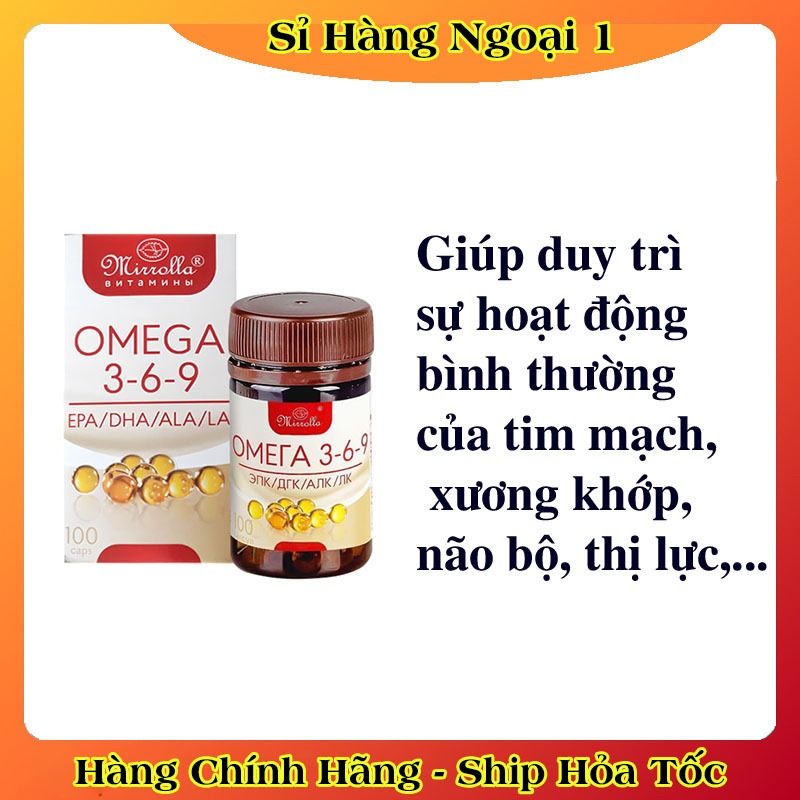 [Chính hãng] Viên OMEGA 369 Mirrolla Nga Lọ 100 Viên - Omega 369 Nga