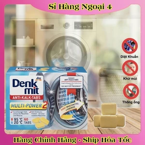 Viên tẩy lồng máy giặt Denkmit Anti - Kalk- Tabs 60 viên Hàng nội địa Đức