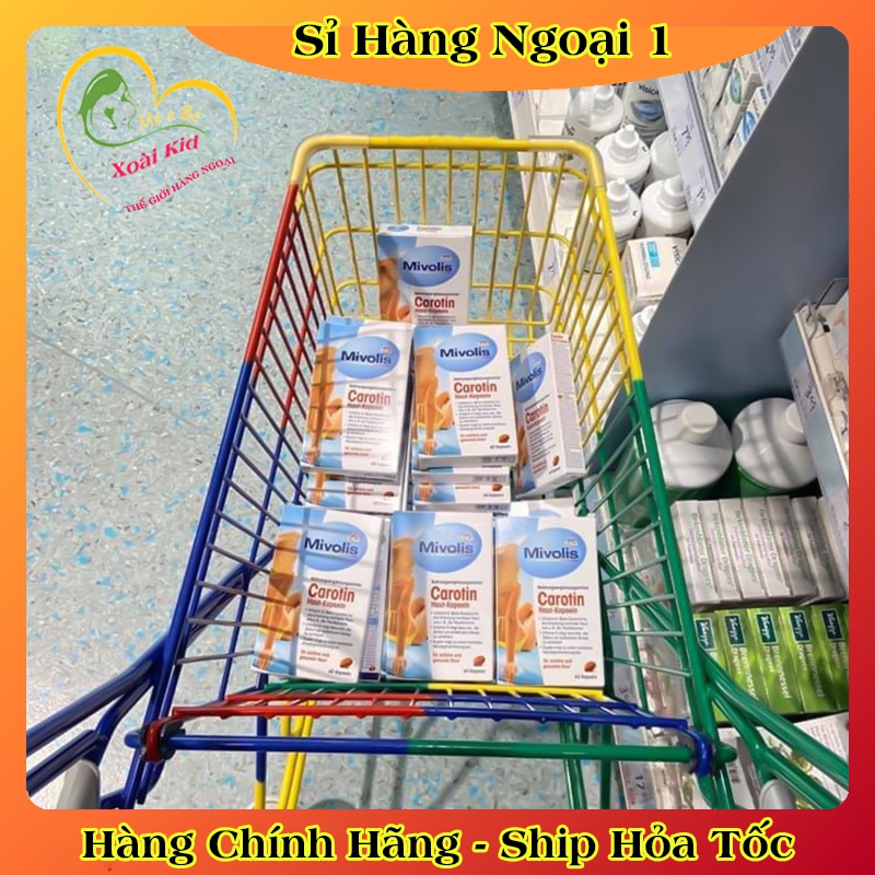 [Date mới nhất] Viên Uống Chống Nắng Mivolis Carotin Hộp 60 Viên - Hàng nội địa Đức